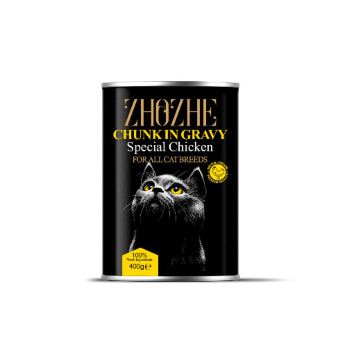 کنسرو گربه طعم مرغ چانک ژوژه 400 گرم