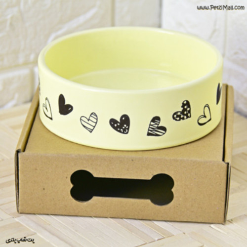 ظرف غذای پت سرامیکی ( چاپی ) سایز1 - S