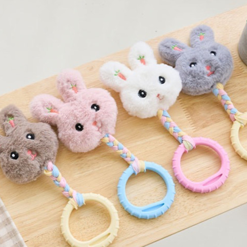 دندونی سگ و گربه عروسکی خرگوش به همراه دنداني حلقه اي