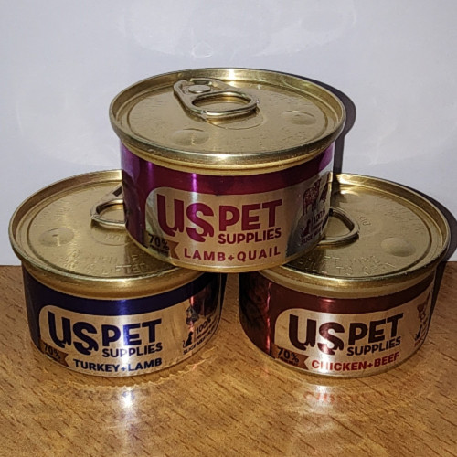 کنسرو گربه یو اس پت 85 گرم ( USPET ) بوقلمون و بره