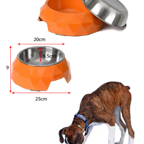 ظرف غذای سگ و گربه مدل کرال با کاسه استیل