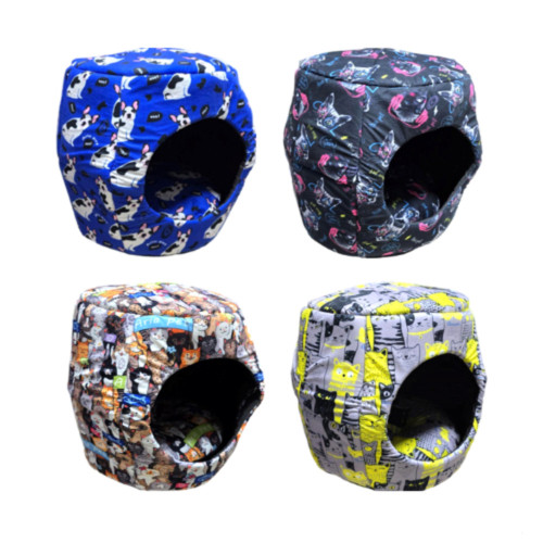 کلبه پت چند وجهی طرح دار